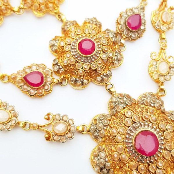 Antique Gold Semi-Precious Bridal Set - NS126