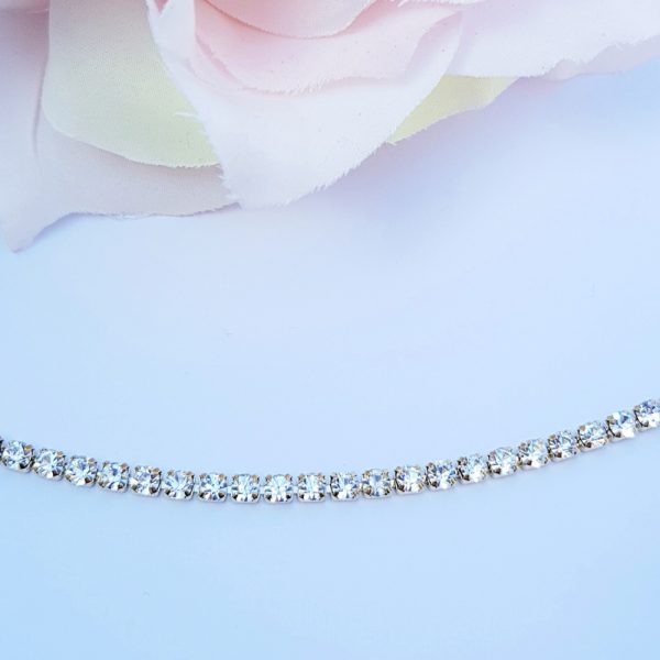 Anklet - Clear Crystal & Gold - A06CG