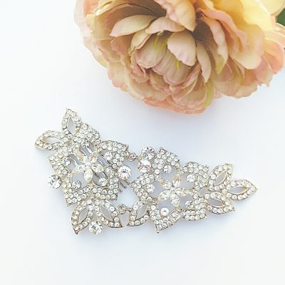 Crystal Hair Comb - Silver