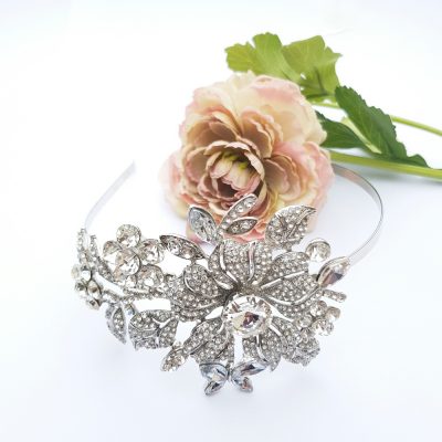 Silver Side Flower Headband